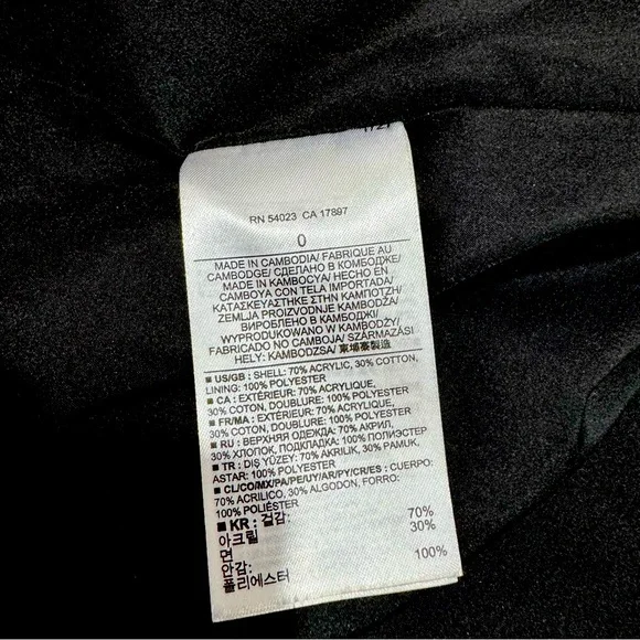 Banana Republic Grey Tweed Diagonal Zip Mini Skirt Size 0 - Picture 9 of 10